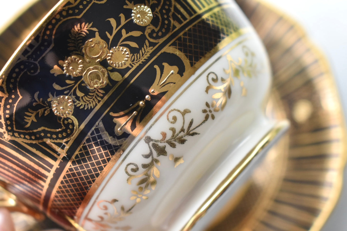 オールドノリタケ　珍しい黒のC&S （ペア）