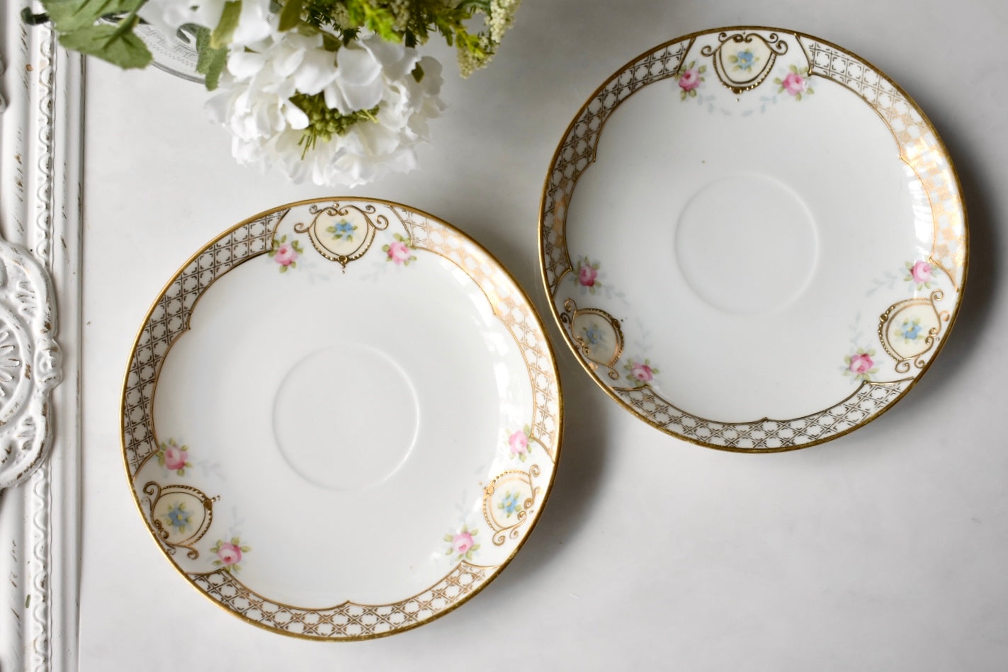 オールドノリタケ　愛らしいC&S （ペア）