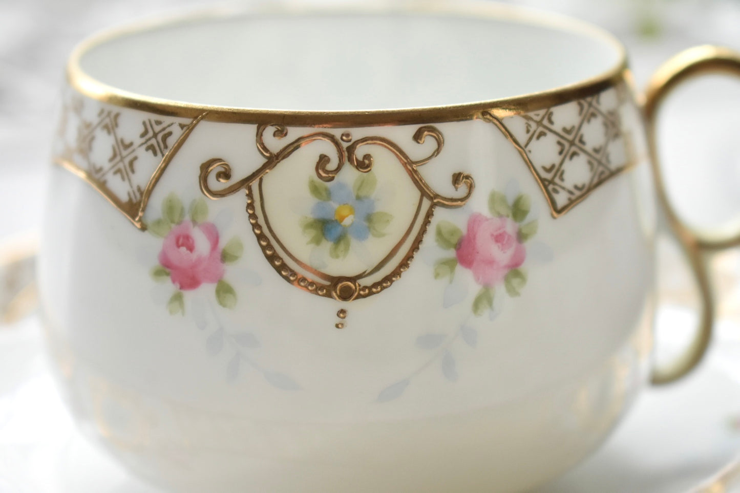 オールドノリタケ　愛らしいC&S （ペア）