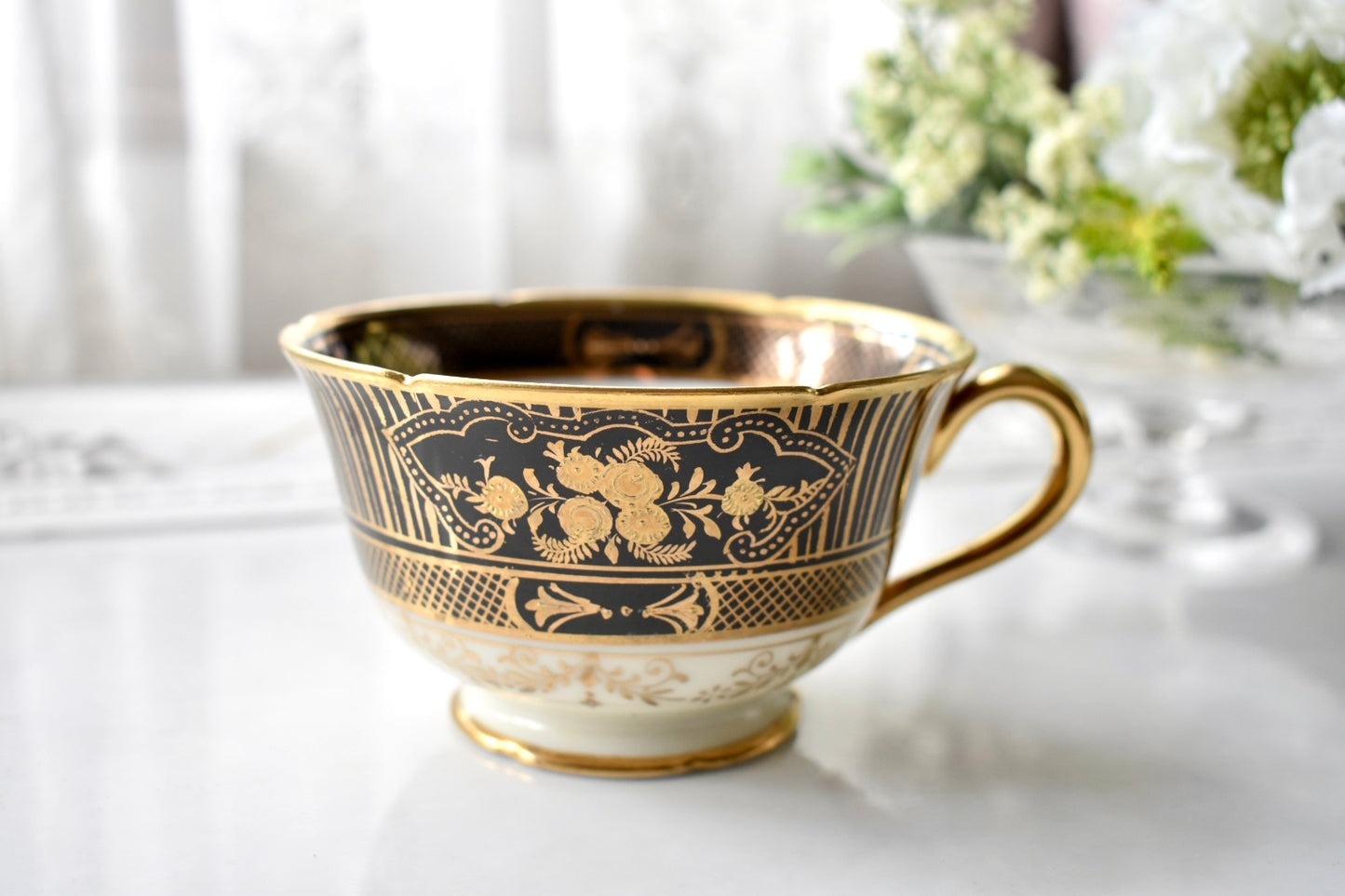 オールドノリタケ　珍しい黒のC&S （ペア）