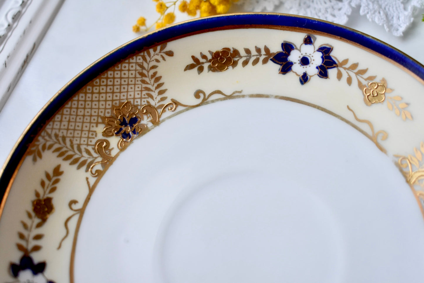 オールドノリタケ　桜柄ティートリオセット （ペア-2セット）