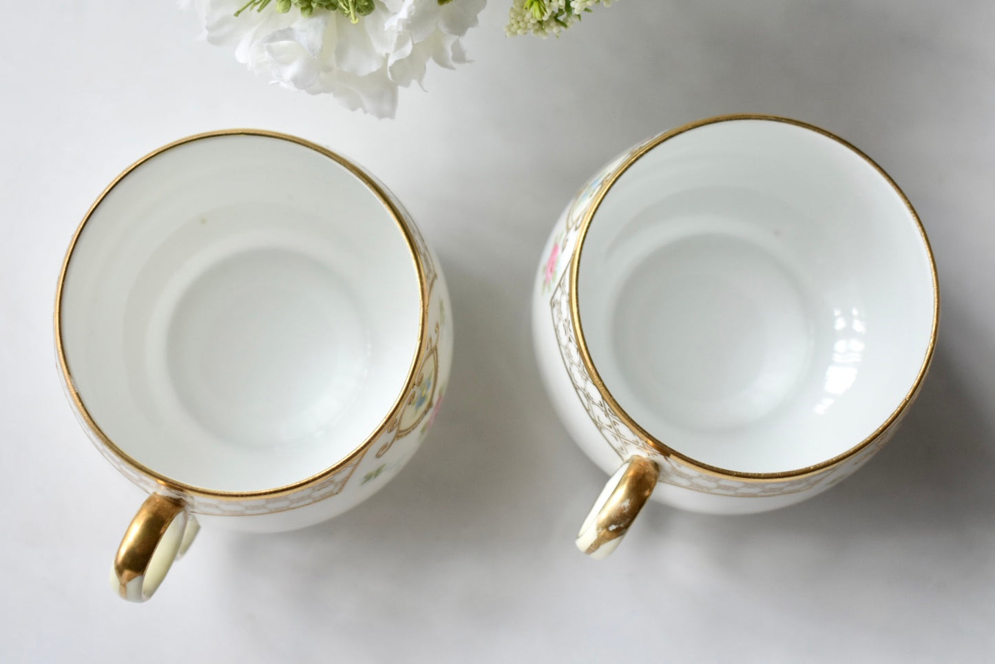 オールドノリタケ　愛らしいC&S （ペア）