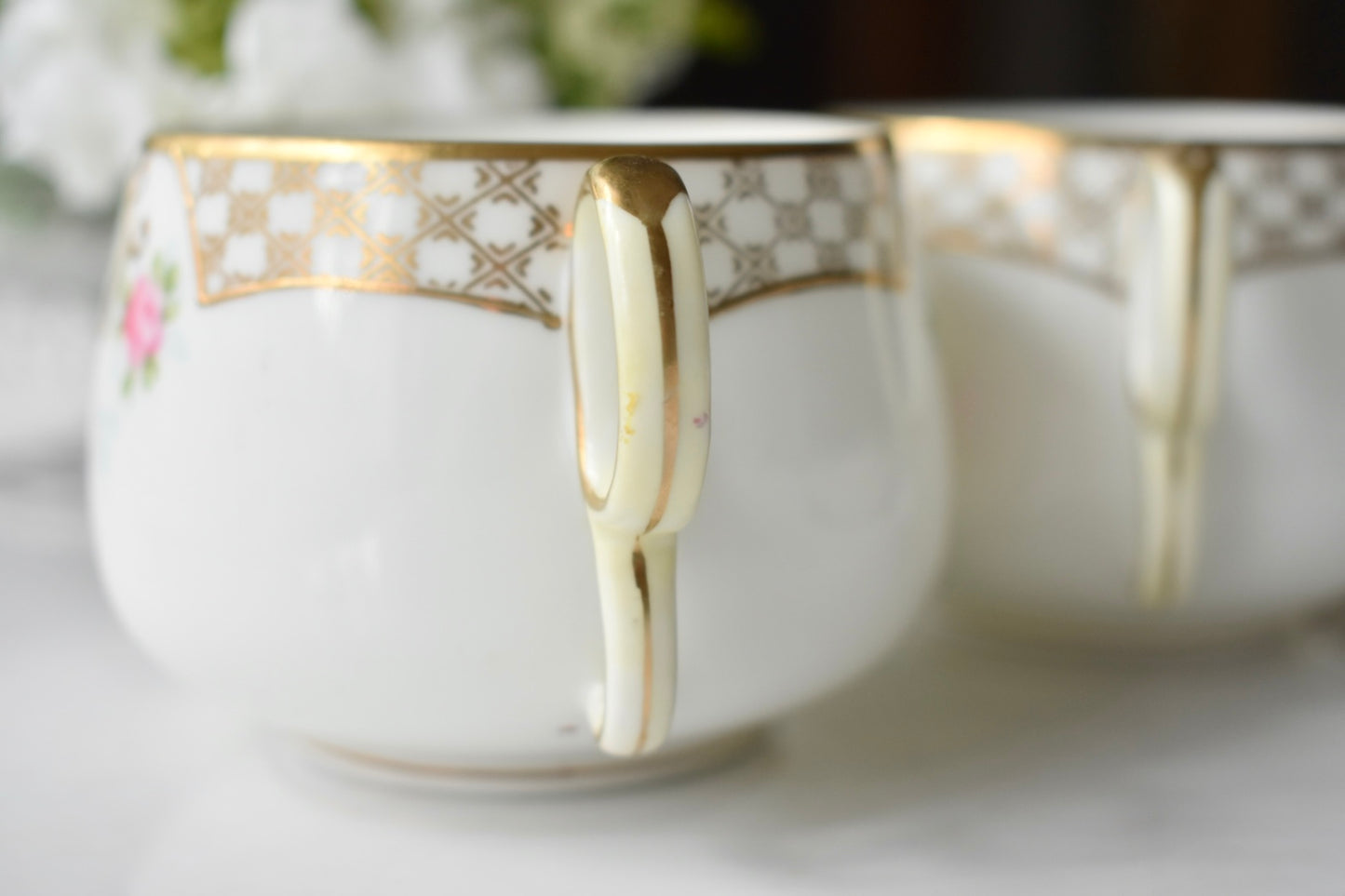 オールドノリタケ　愛らしいC&S （ペア）