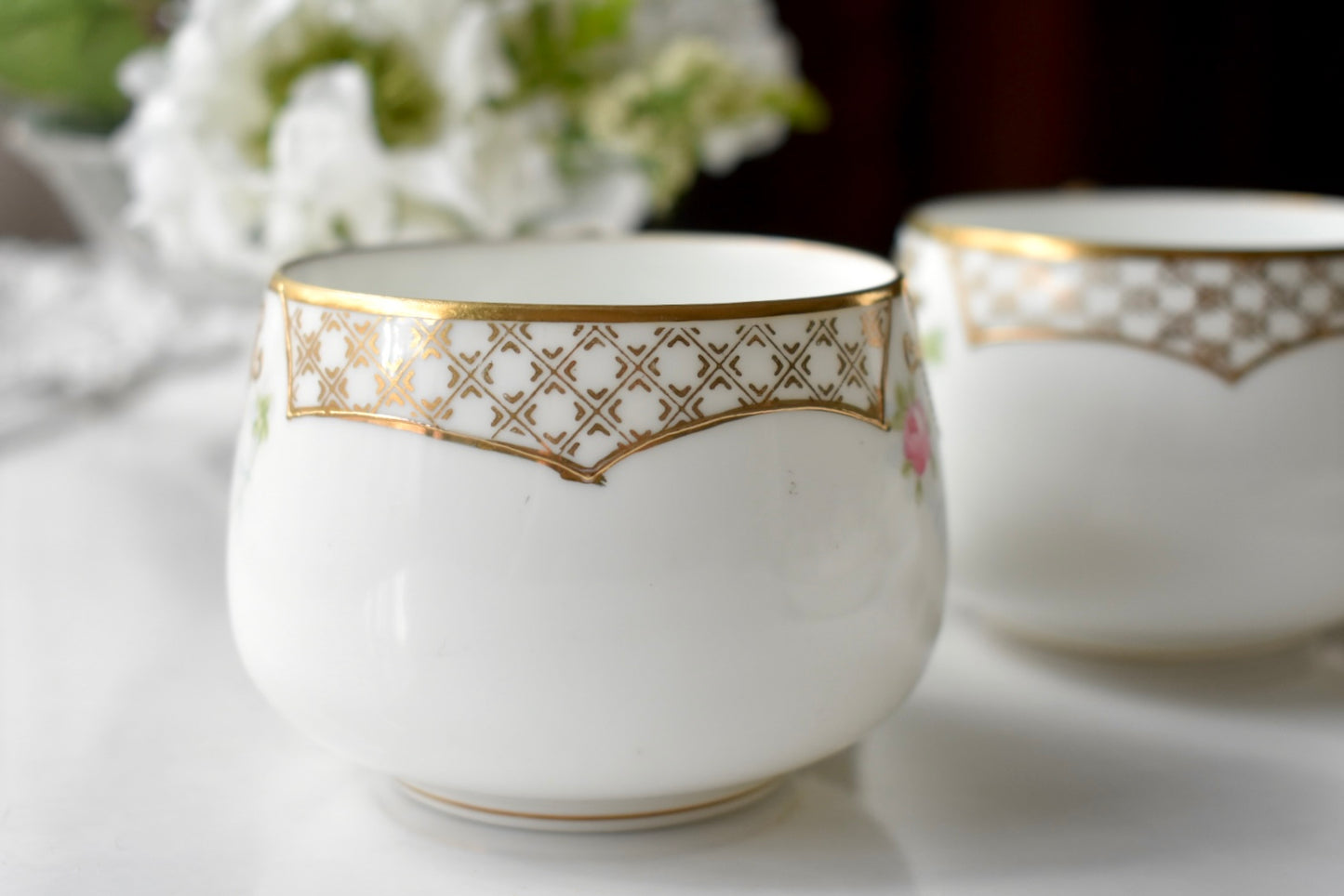 オールドノリタケ　愛らしいC&S （ペア）