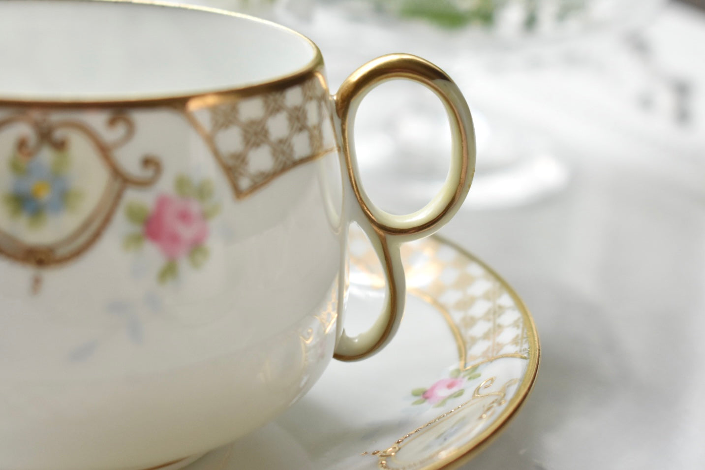 オールドノリタケ　愛らしいC&S （ペア）