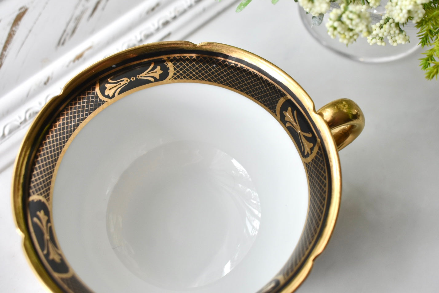 オールドノリタケ　珍しい黒のC&S （ペア）