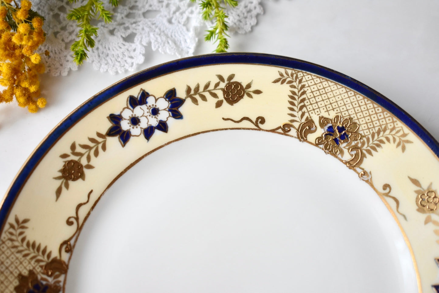 オールドノリタケ　桜柄ティートリオセット （ペア-2セット）