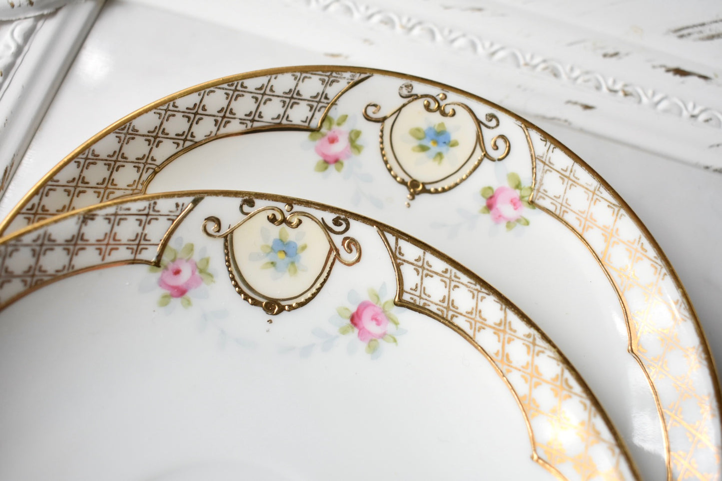 オールドノリタケ　愛らしいC&S （ペア）