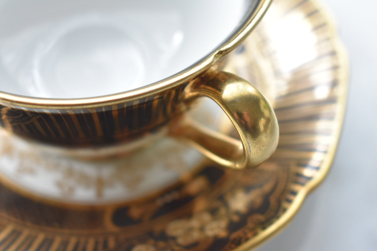 オールドノリタケ　珍しい黒のC&S （ペア）