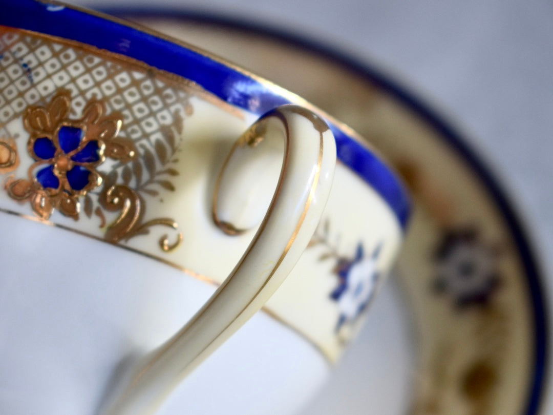 オールドノリタケ　桜柄ティートリオセット （ペア-2セット）