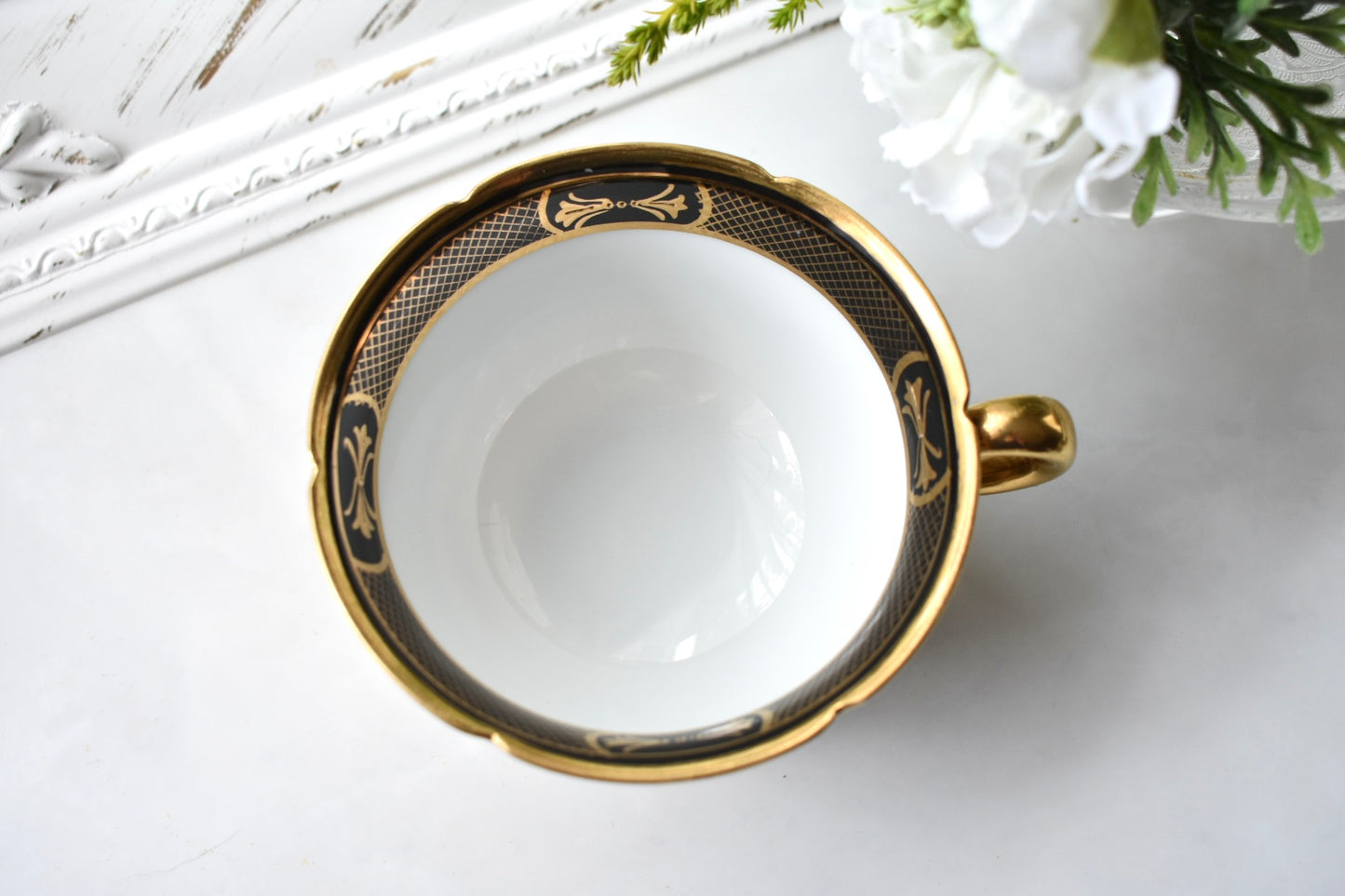 オールドノリタケ　珍しい黒のC&S （ペア）