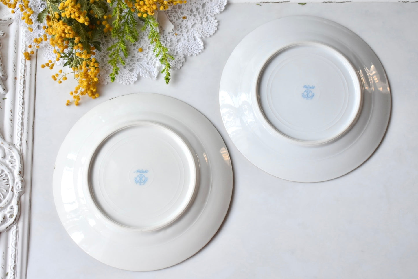 オールドノリタケ　桜柄ティートリオセット （ペア-2セット）