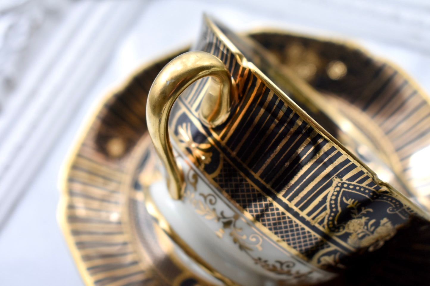 オールドノリタケ　珍しい黒のC&S （ペア）